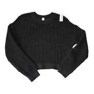NWT Old Navy Open-Stitch Black Sweater for Women
